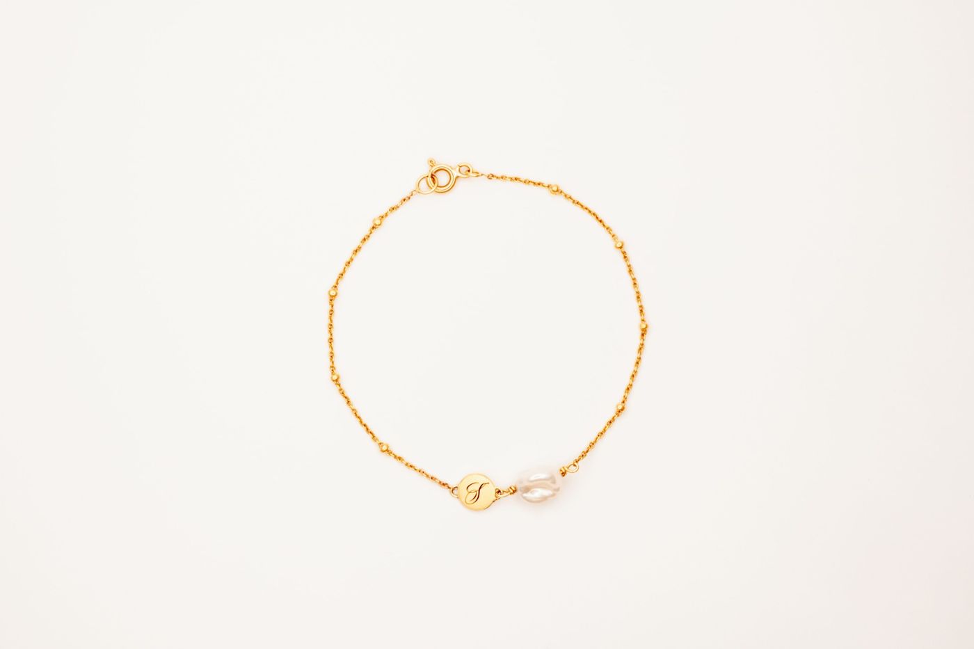 Calligraphy Initial Bracelet