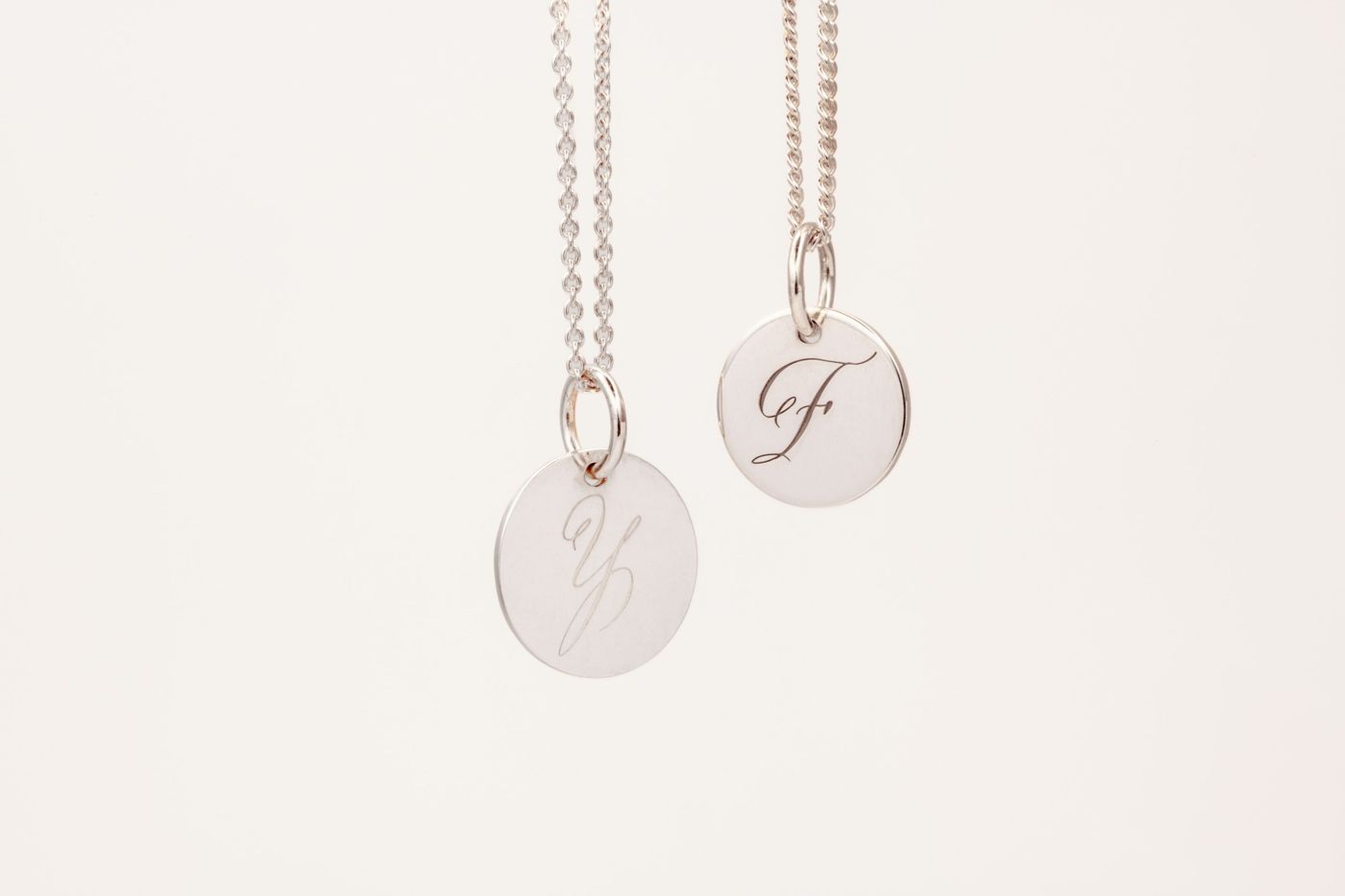 Calligraphy Initial Charm Silver Edition
