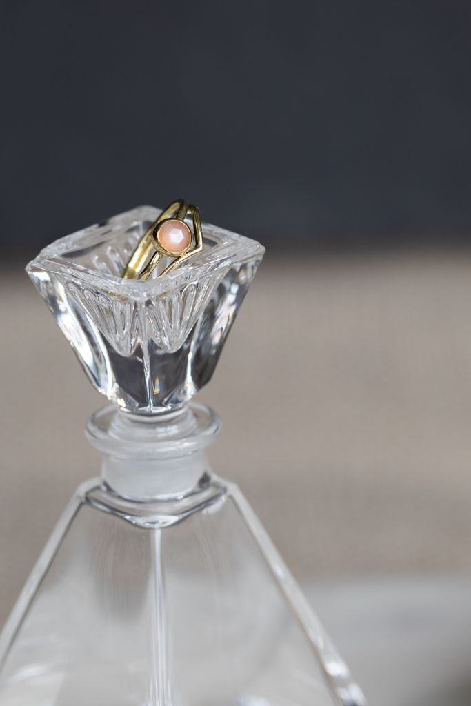 Peach Moonstone ring