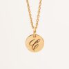 Calligraphy Initial Charm Small 14k gold