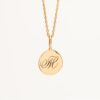 Calligraphy Initial Charm Organic 14k gold