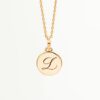 Calligraphy Initial Charm Large 14k gold