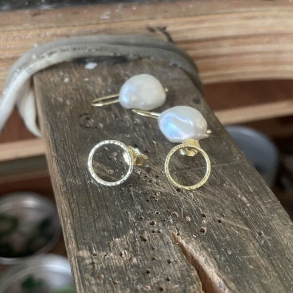 IMG_86Custom Cosmos Pearl Earrings with old gold10