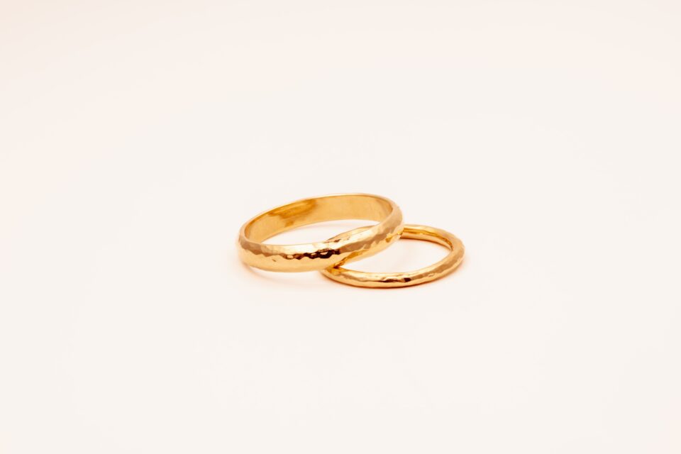 Halo Ring 14k gold Round & Half Round