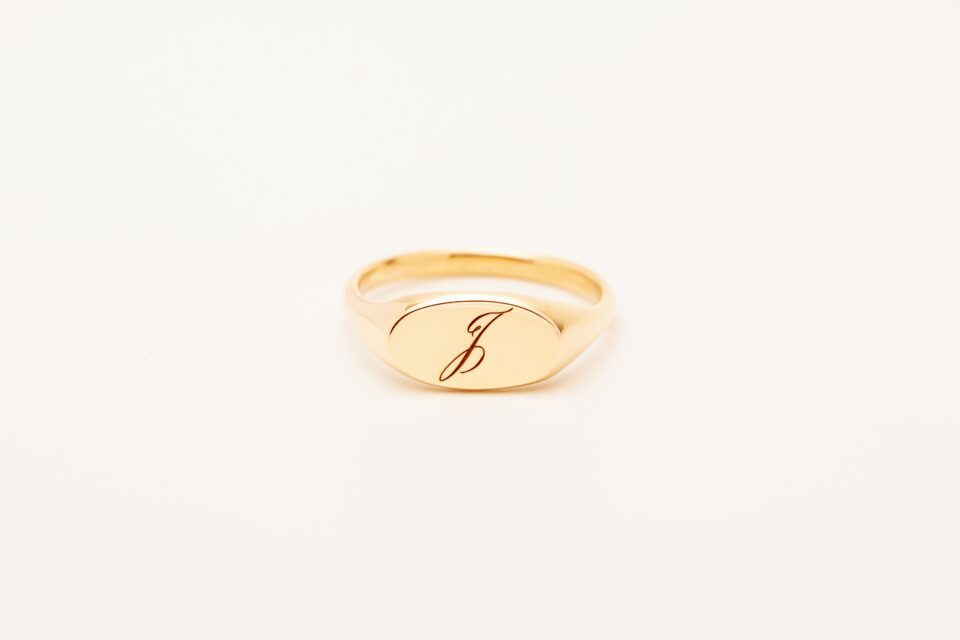 Initial Signet Ring 14k gold