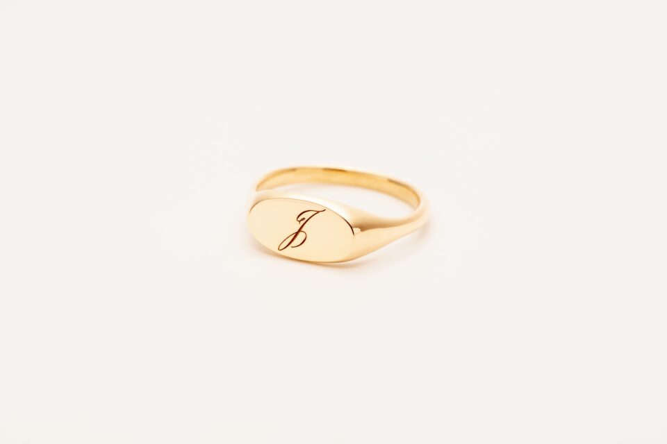 Initial Signet Ring 14k gold