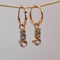 Rose gold diamond earrings