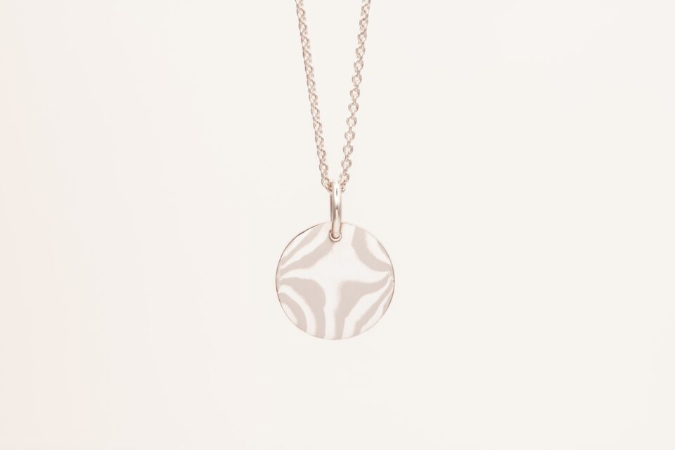 Mokume Gane Charm Silver